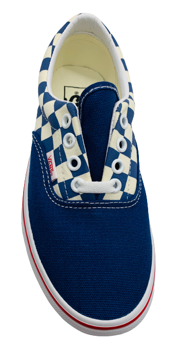 Vans era bmx red white top and blue checkerboard skate shoes