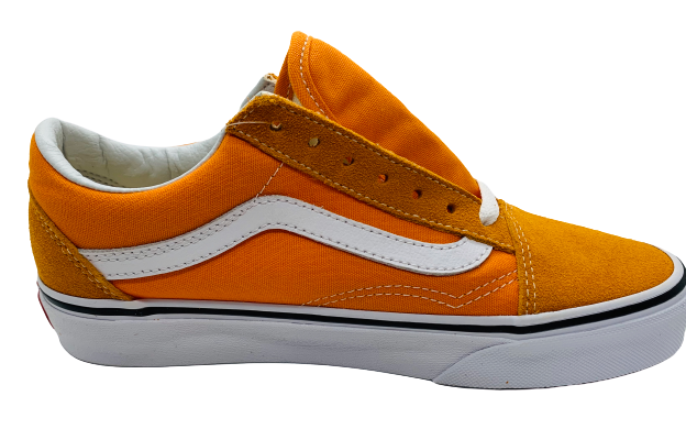 Cheddar and top white vans