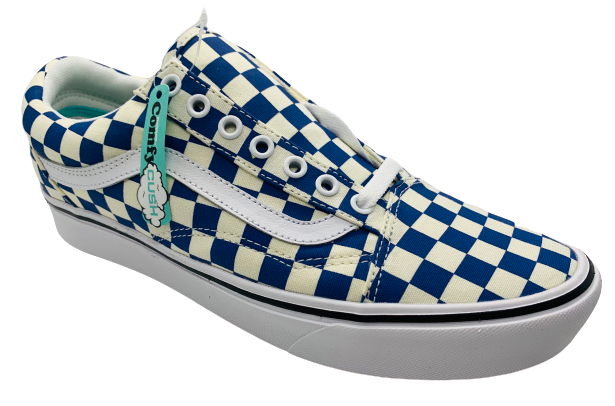 Light and dark blue 2025 checkered vans