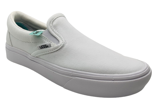 Vans slip top on comfycush white